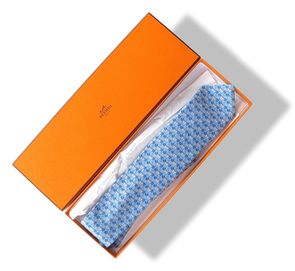 Hermes Cats CHATS Twill Silk Tie 625891 SA