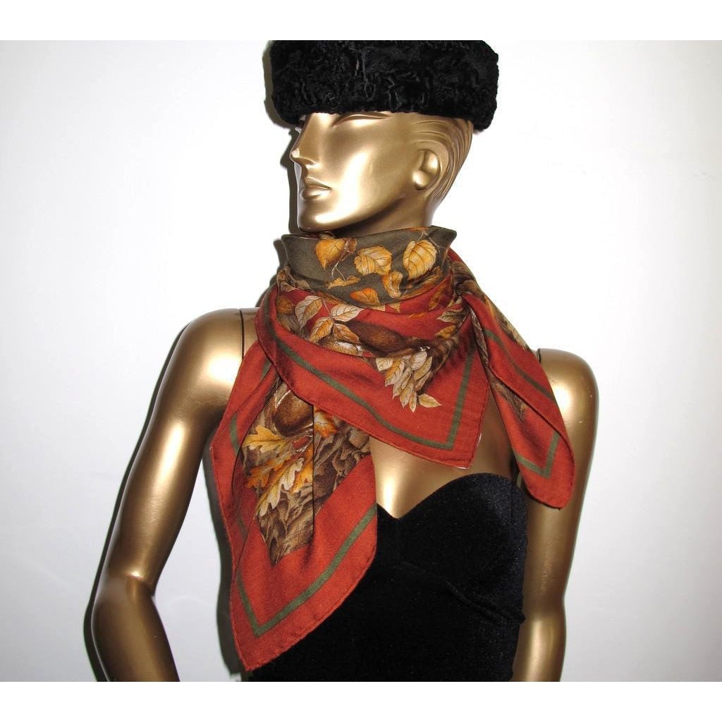 Hermes 90s Brique Casse Noisette by de Jacquelot Cashmere 90