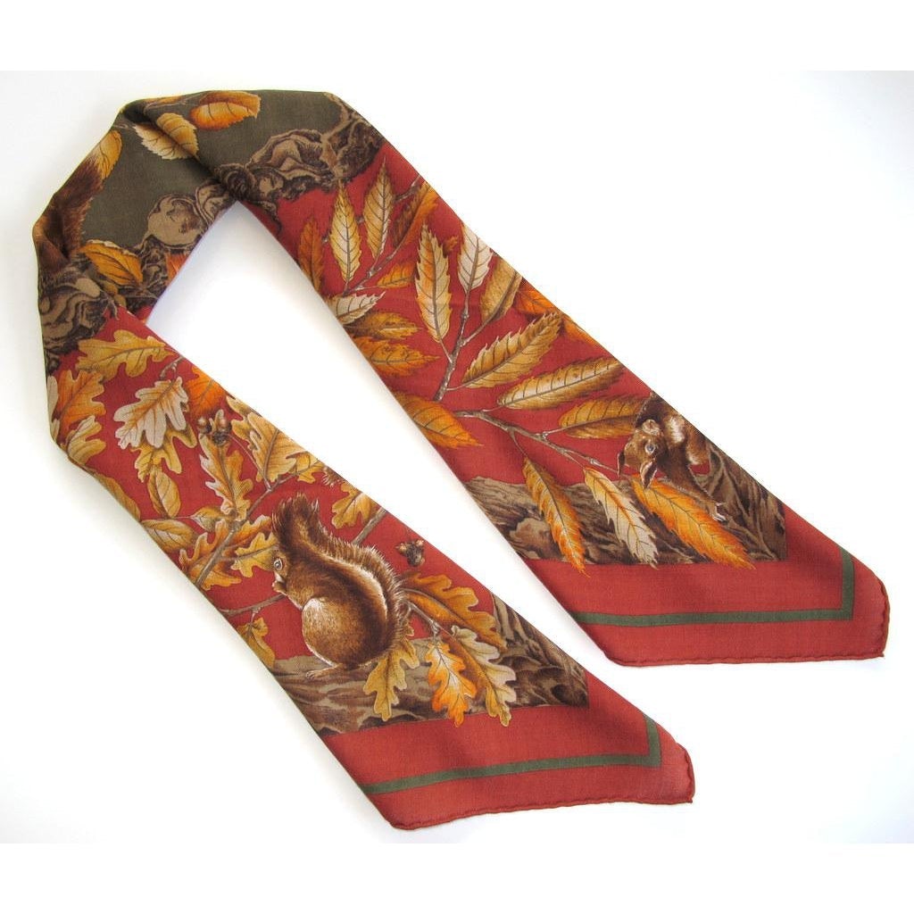Hermes 1990s Brique Casse-Noisette by J. de Jacquelot Cashmere 90 - poupishop