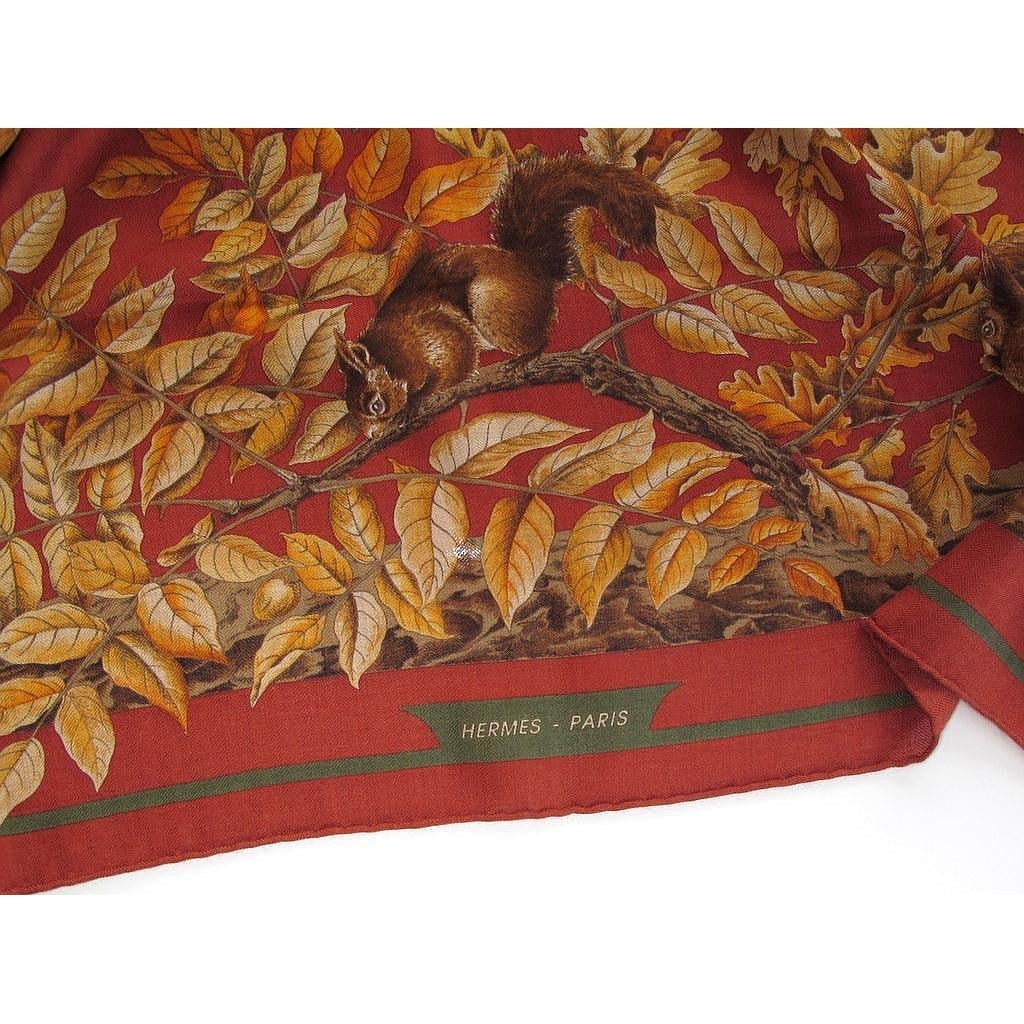 Hermes 1990s Brique Casse-Noisette by J. de Jacquelot Cashmere 90 - poupishop