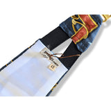 Hermes 1990s INSTRUCTIONS DU ROY Tuxedo Printed Silk Adjustable Large Belt, Sz 42, BNEW!