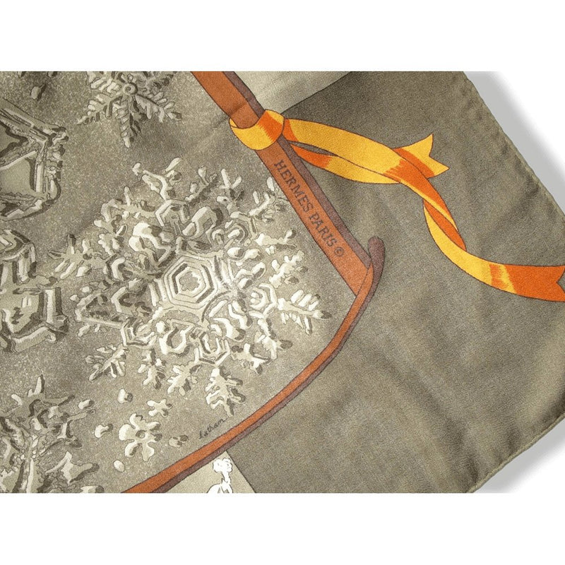 Hermes Neige D'Antan by Caty Latham Cashmere Shawl 140