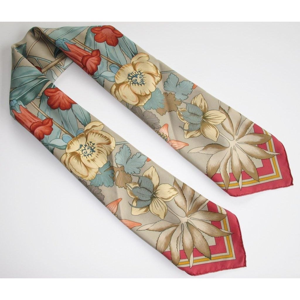 Hermes 1992 goulandris Bronze Fleurs D'Hellade Twill 90