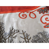 Hermes 1992 Joies d'Hiver by J. Metz Jacquard Silk With Blanc Matt Overpirnt Twill 90, Box! - poupishop