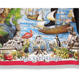 Hermes Les Ameriques Colombus by Kermit Oliver Twill Scarf 90