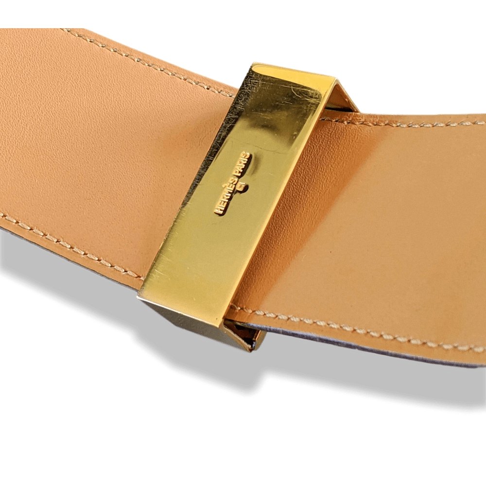Hermes 1992 Red H Box Calfskin COLLIER DE CHIEN Belt GM Sz85, Mint in Box!
