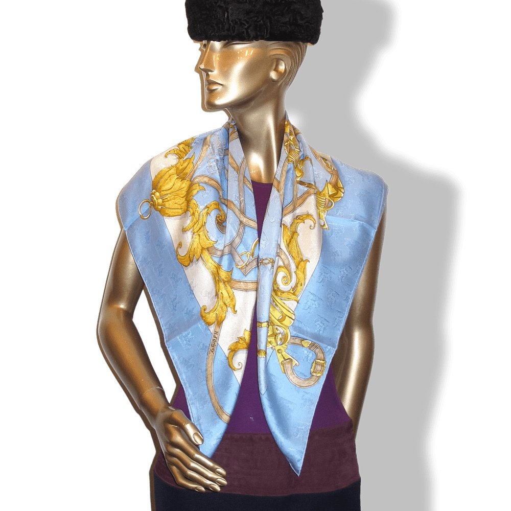 Hermes Instruction du Roy by Henri D'Origny Jacquard Twill Scarf 90