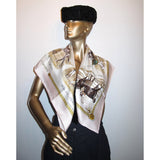 Hermes 1993 Baby Pink Les Robes by Philippe Ledoux Twill 90 with Blanc Matte Overlay, New! - poupishop