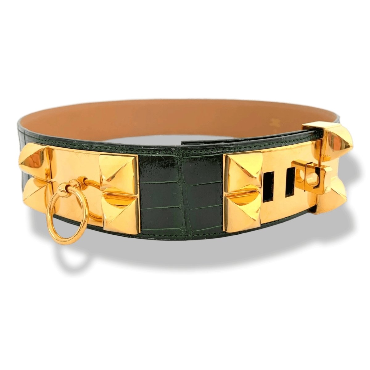 Hermes Crocodile COLLIER DE CHIEN Belt GM Sz85