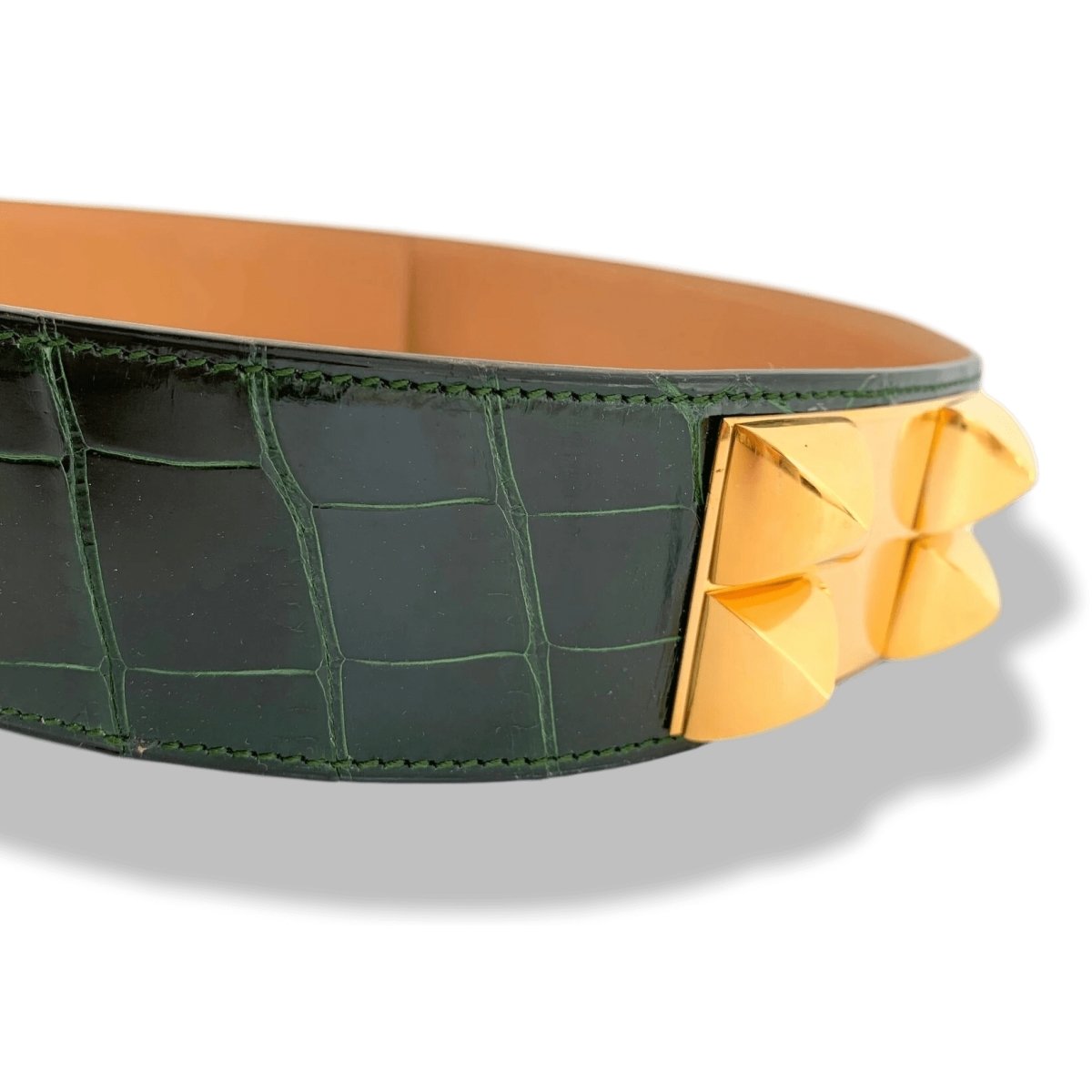 Hermes Crocodile COLLIER DE CHIEN Belt GM Sz85