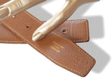 Hermes Leather Reversible Strap Belt