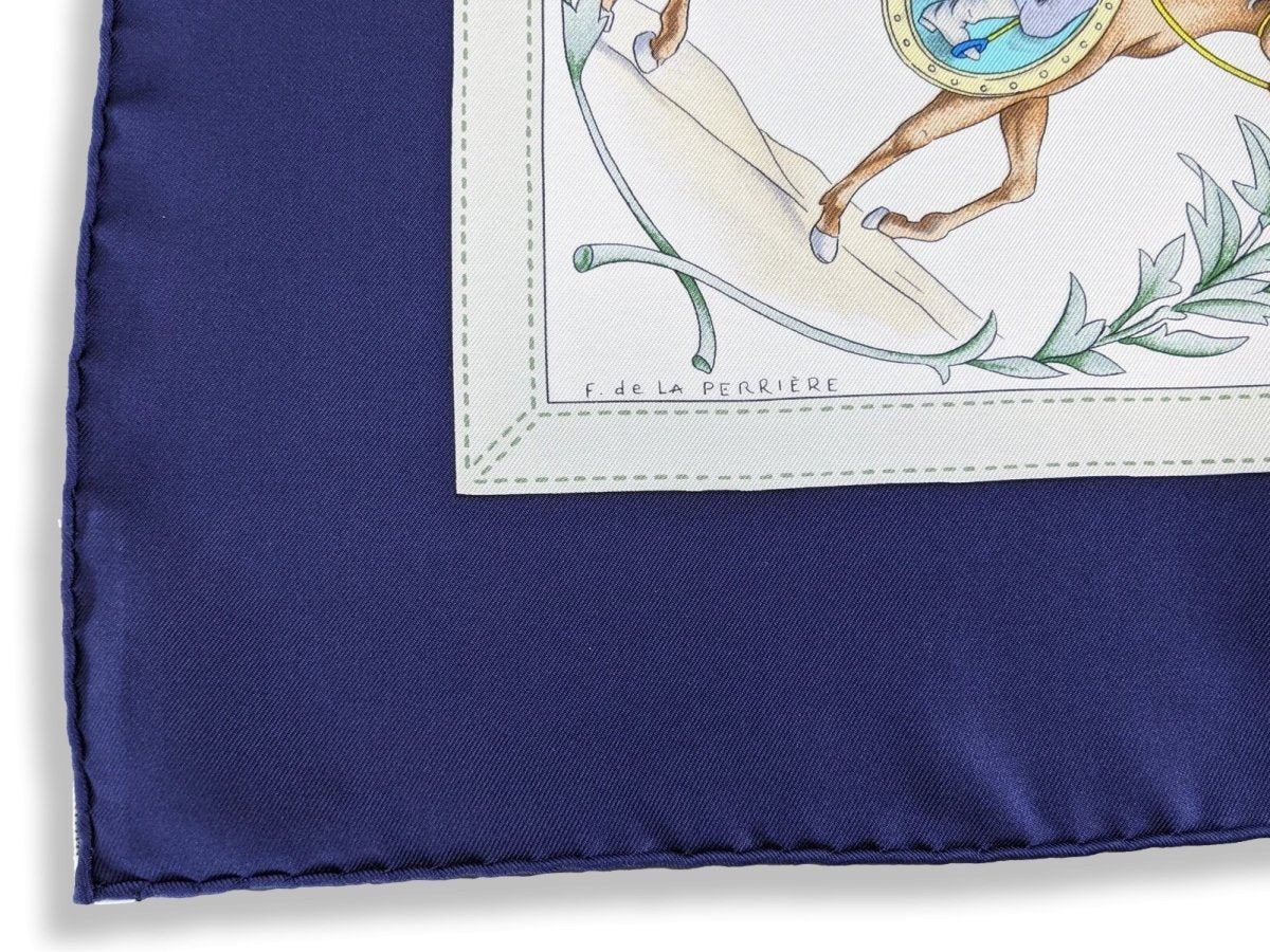 Hermes 1994 Special Limited Issue Ecole Polytechnique 1794 - 1994 Costumes Actuels Twill 90 Carre, Mint in Box, RARE! - poupishop