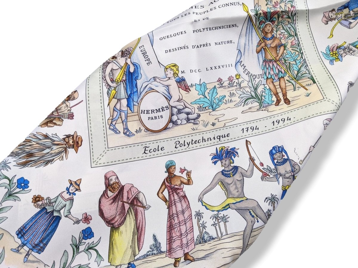 Hermes 1994 Special Limited Issue Ecole Polytechnique 1794 - 1994 Costumes Actuels Twill 90 Carre, Mint in Box, RARE! - poupishop