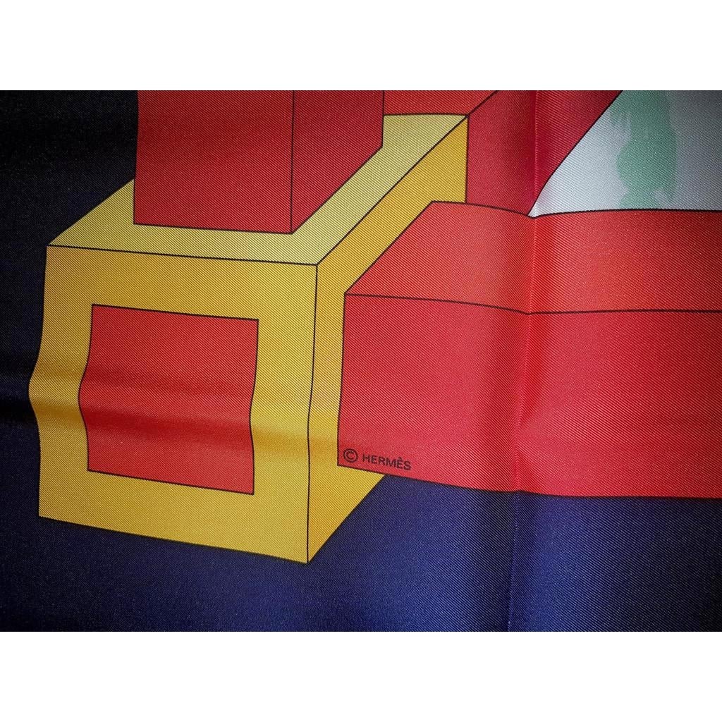 Hermes 1995 Special Issue Luxembourg Perspective Twill 90, NIB! - poupishop