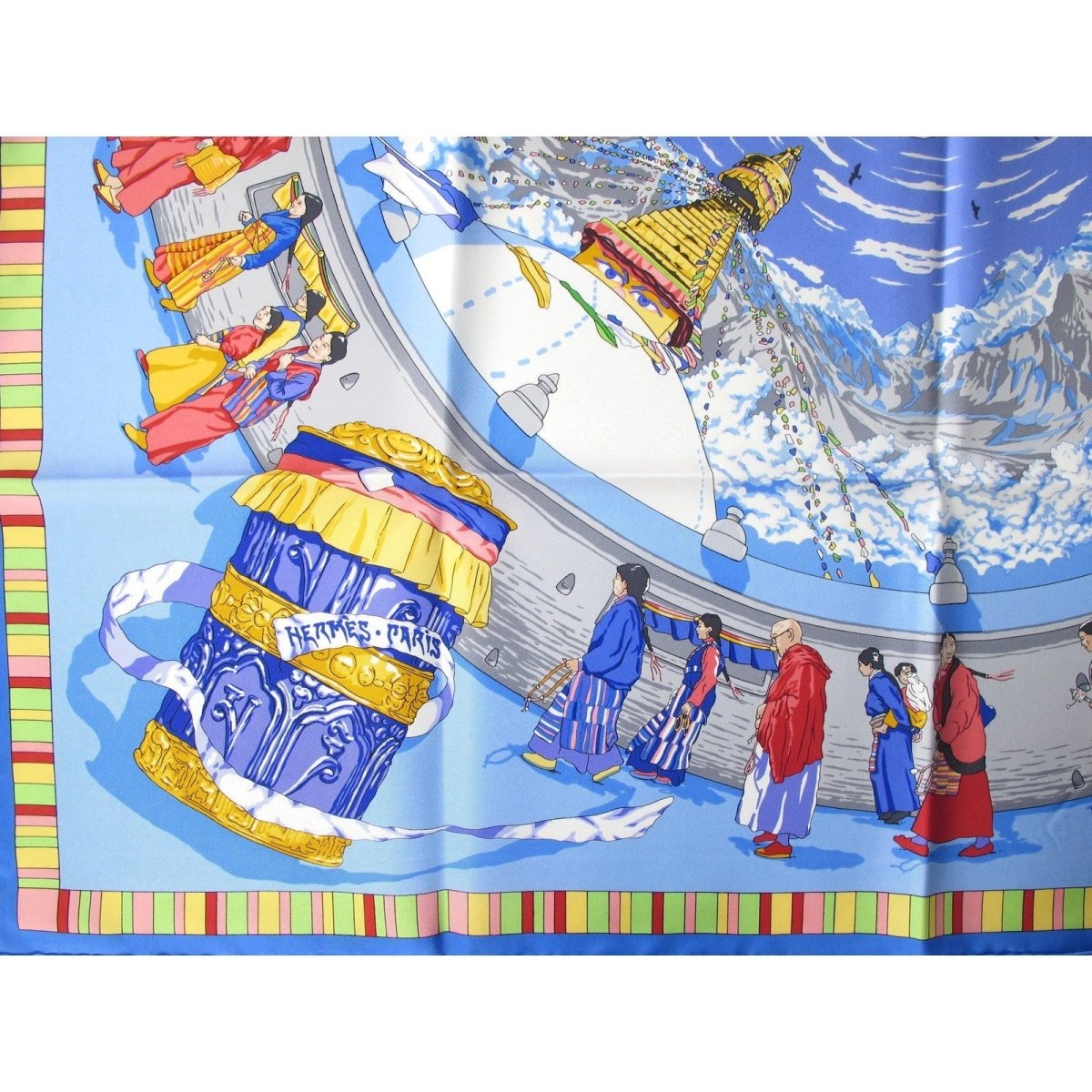 Hermes 1996 Blue Prieres au Vent by Dimitri Rybal with Blanc Matte