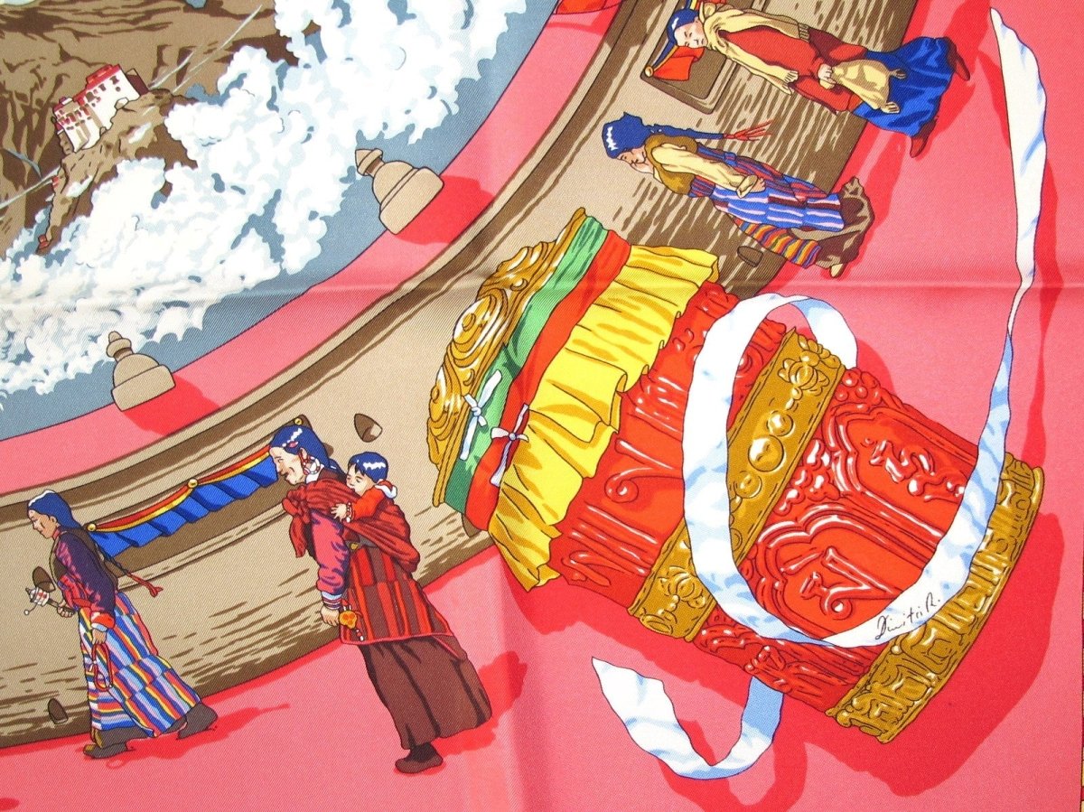 Hermes PRIERES AU VENT by Dimitri Rybal Twill 90