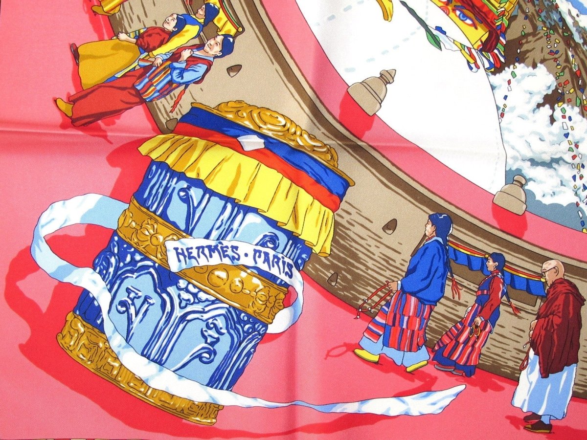 Hermes PRIERES AU VENT by Dimitri Rybal Twill 90
