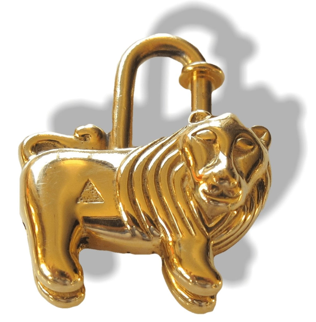 Hermes 1997 Limited Africa Lion Cadena Lock Charm Key