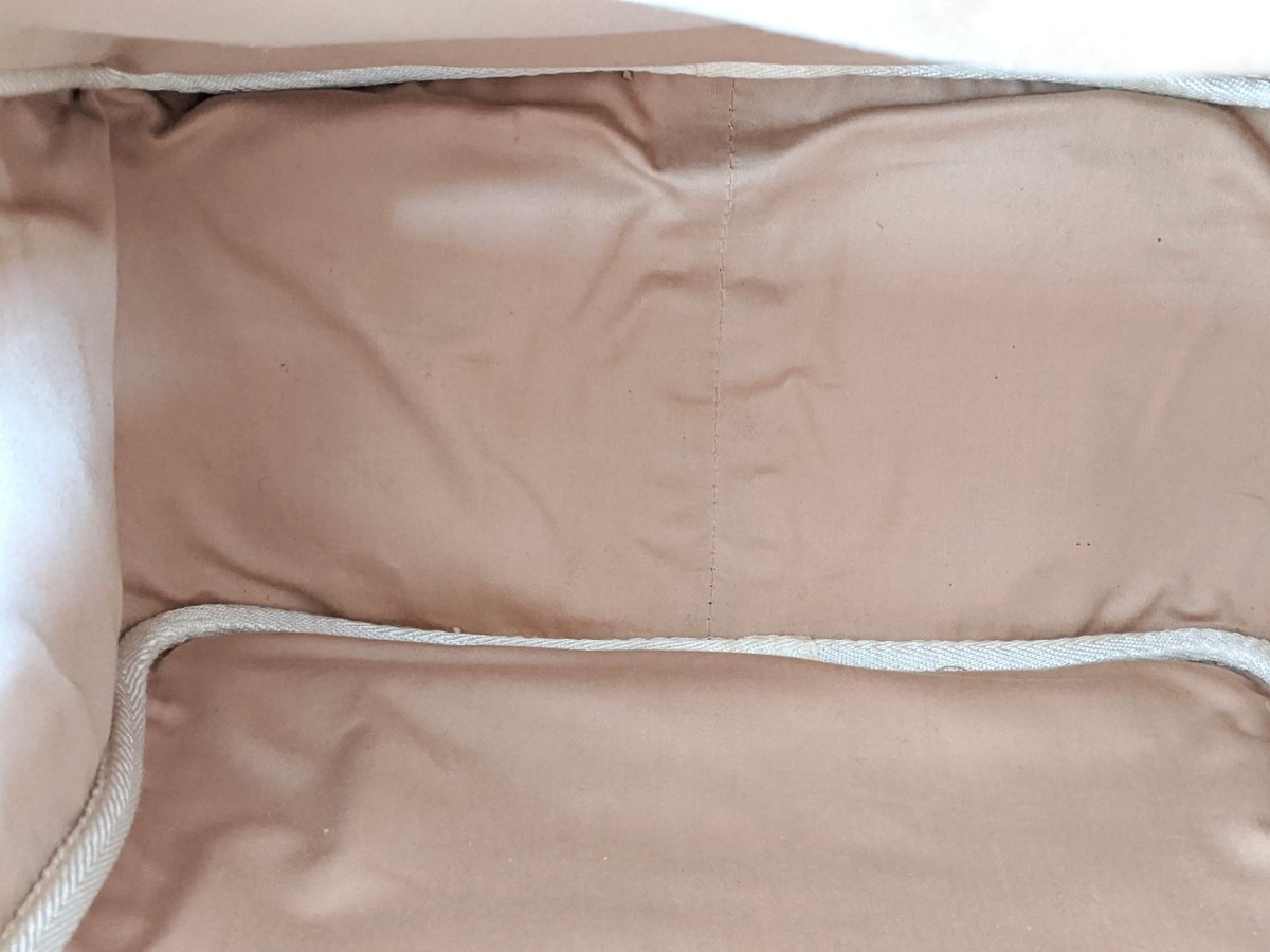 Hermes 1997 Natural Canvas and Leather VICTORIA CROSSBODY Travel Week-end Train Bag, Superb condition in Dustbag! - poupishop