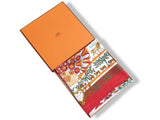 Hermes 1997 Special Issue Ltd Blanc/Rouge/vert Decoupage for Gstaad by Anne Rosat Twill 90 RARE, BNIB!