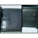 Hermes 1998 Black Thick Cow Leather Etriviere Complete Belt GM Sz65, New! - poupishop