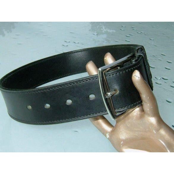 Hermes 1998 Black Thick Cow Leather Etriviere Belt