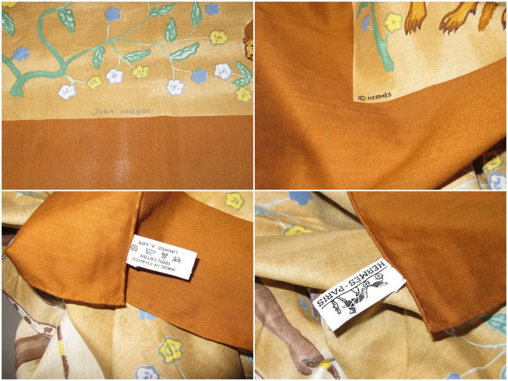 Hermes 1998 Les Dinkas Cotton Huge Pareo NIB, Rare! - poupishop