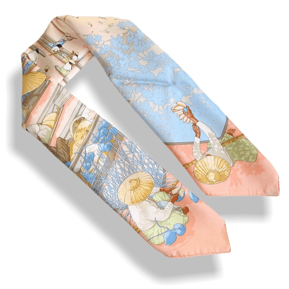 Hermes Marche flottant du lac Inle twill 90