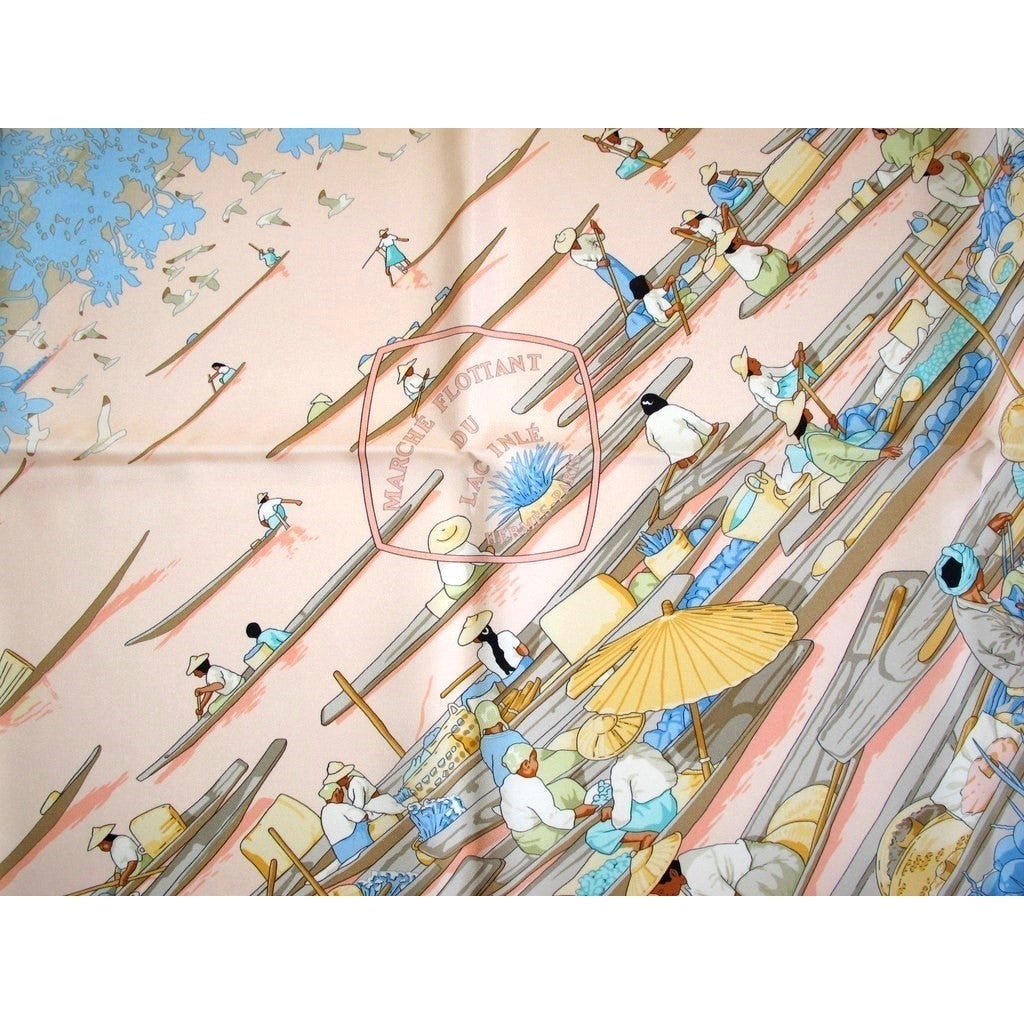 Hermes Marche flottant du lac Inle twill 90