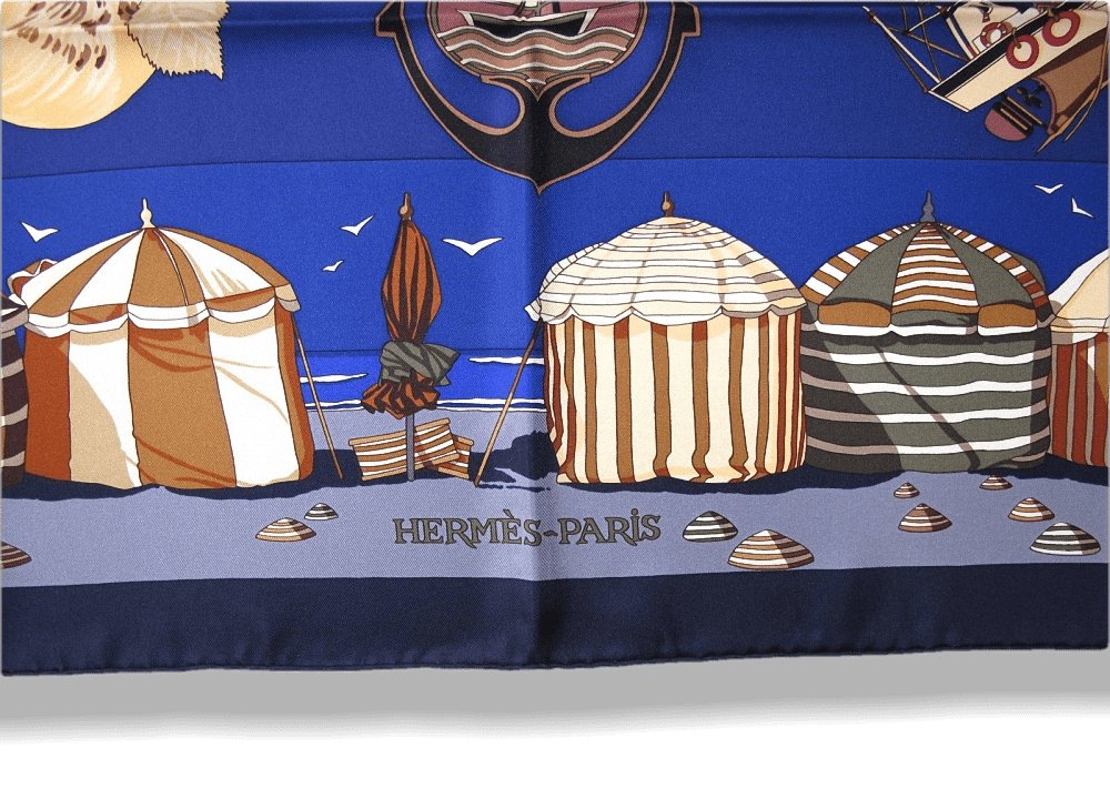 Hermes Limited to Deauville Charmes des plages Normandes Twill 90