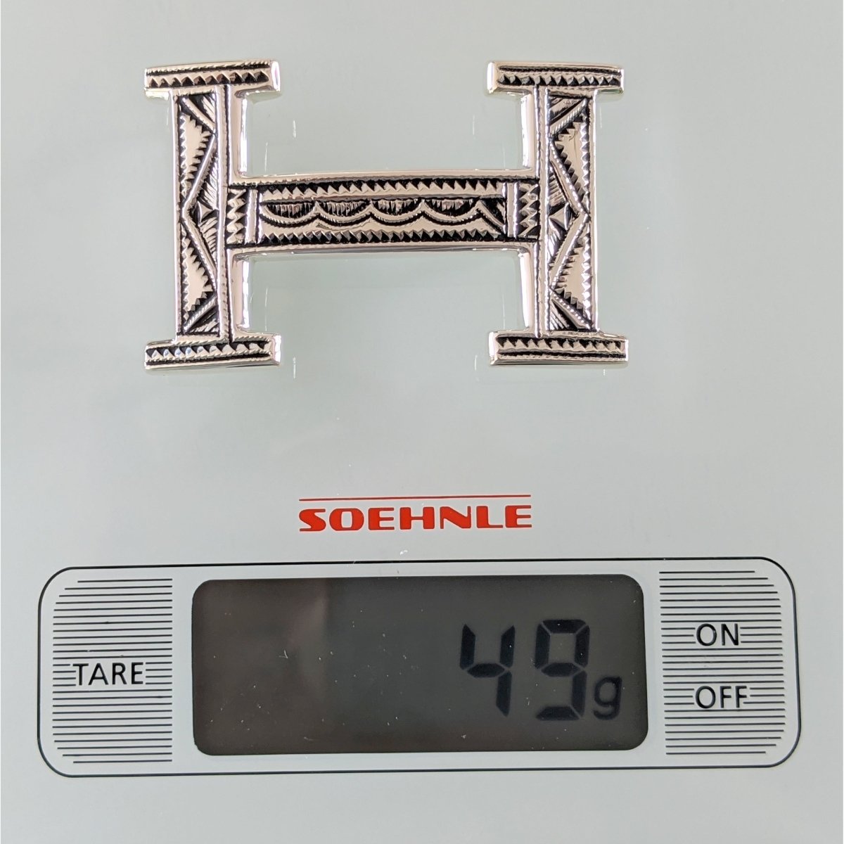 Hermes [2] AG Sterling Silver 925 TOUAREG H Belt Buckle H 32 mm, BNIB! - poupishop