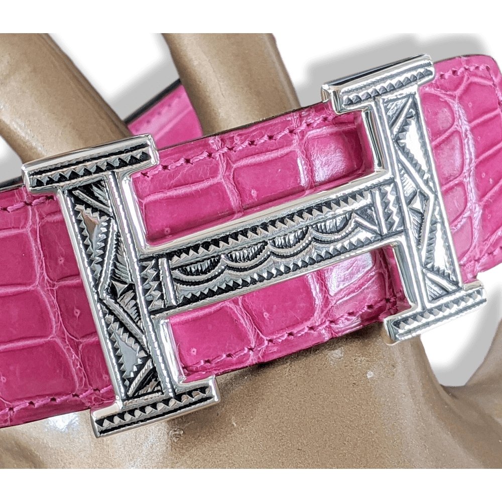 Hermes [2] AG Sterling Silver 925 TOUAREG H Belt Buckle H 32 mm, BNIB! - poupishop