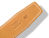 Hermes [20] 2003 Natural Box Palladium CAPE COD REVERSIBLE Complete Belt 32 mm, BNIB! - poupishop