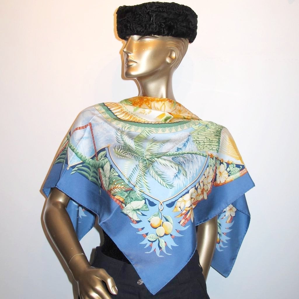Hermes 2000 Blue Green Orange Aloha Twill 90 Box!
