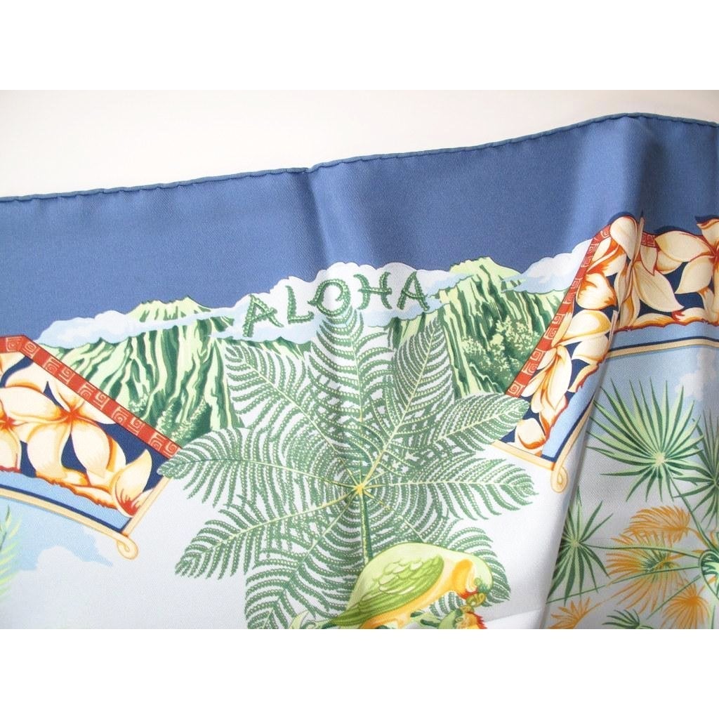 Hermes 2000 Blue/Green/Orange Aloha Twill 90, Box! - poupishop