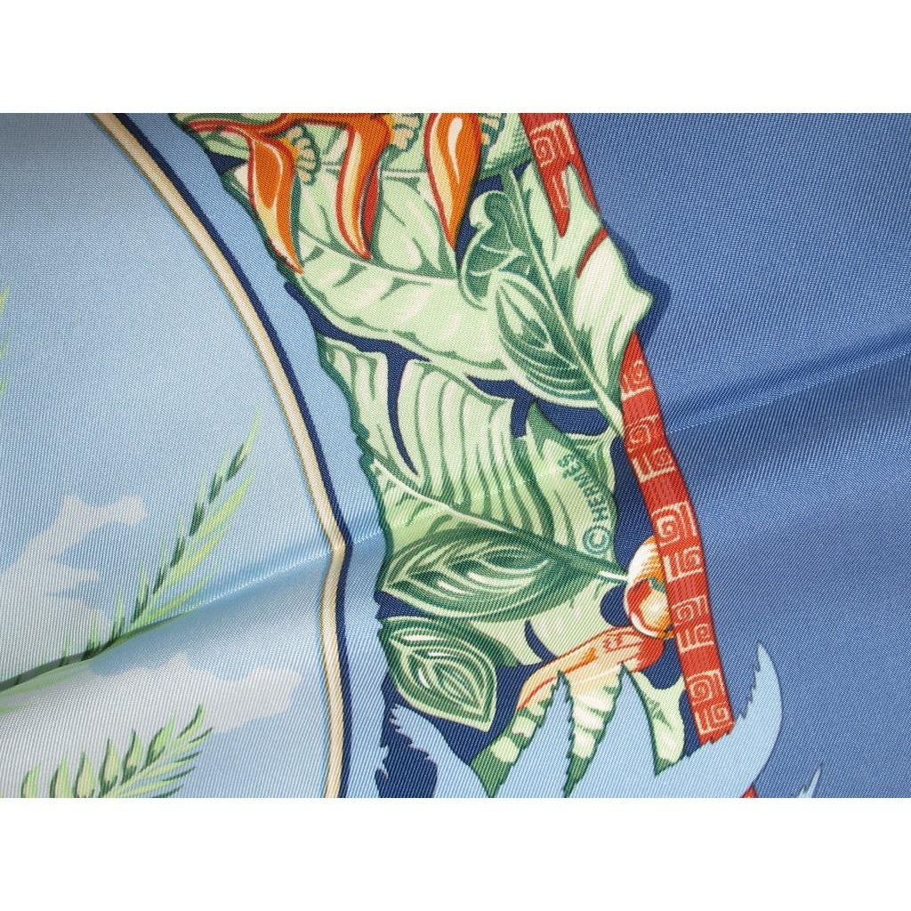 Hermes 2000 Blue/Green/Orange Aloha Twill 90, Box! - poupishop
