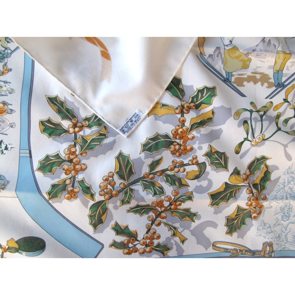Hermes Neige D'Antan by Caty Latham Cotton scarf 70