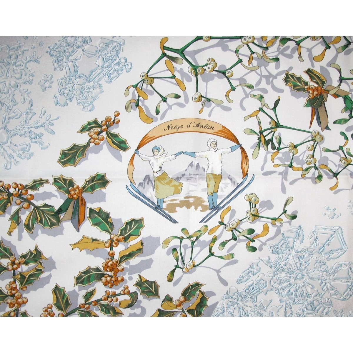 Hermes Neige D'Antan by Caty Latham Cotton scarf 70