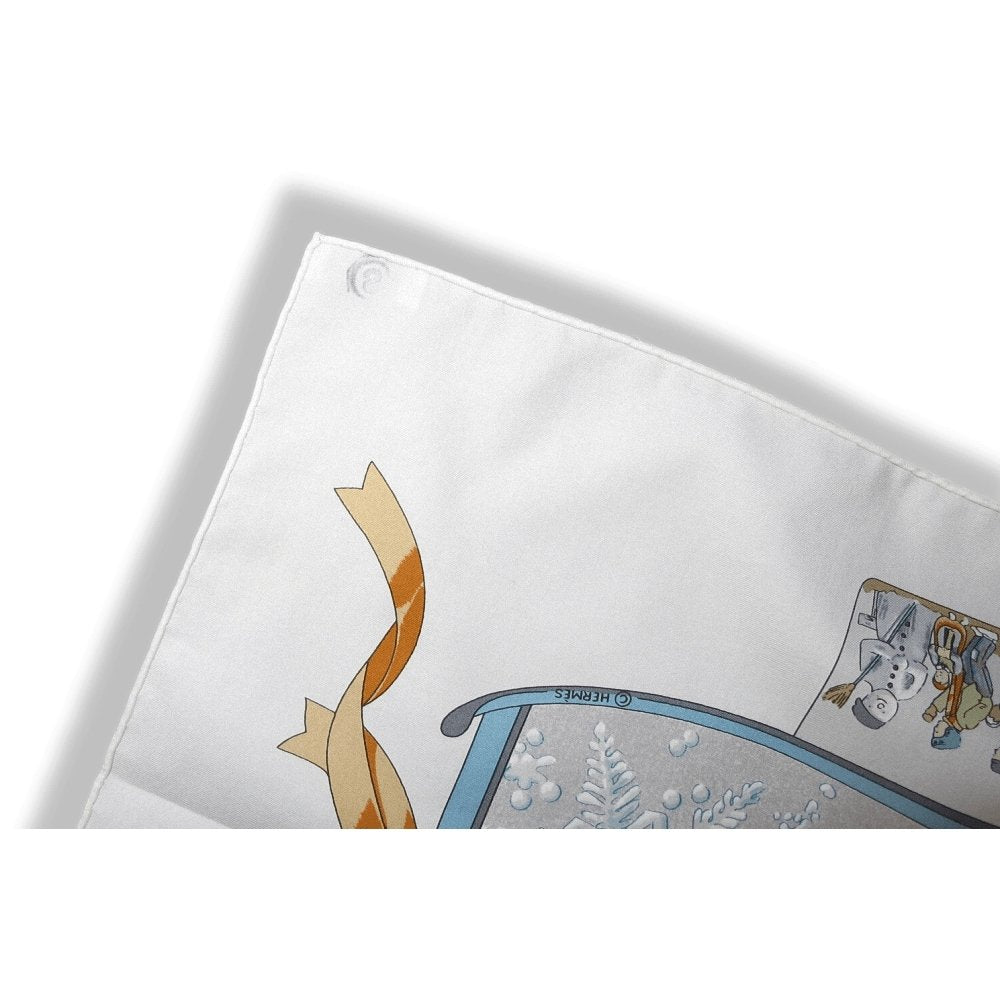 Hermes Neige D'Antan by Caty Latham Cotton scarf 70