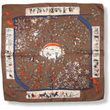 Hermes Neige d'Antan by Caty Latham Pocket Scarf Gavroche 45