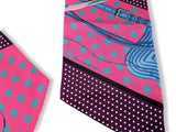 Hermes 2000s Fuchsia CLIC CLAC A POIS Maxi Twilly Scarf, New!