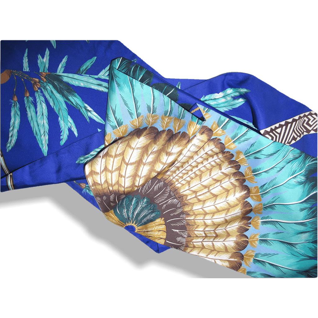 Hermes 2000s Majorelle Brazil Maxi Twilly Scarf, Box! - poupishop
