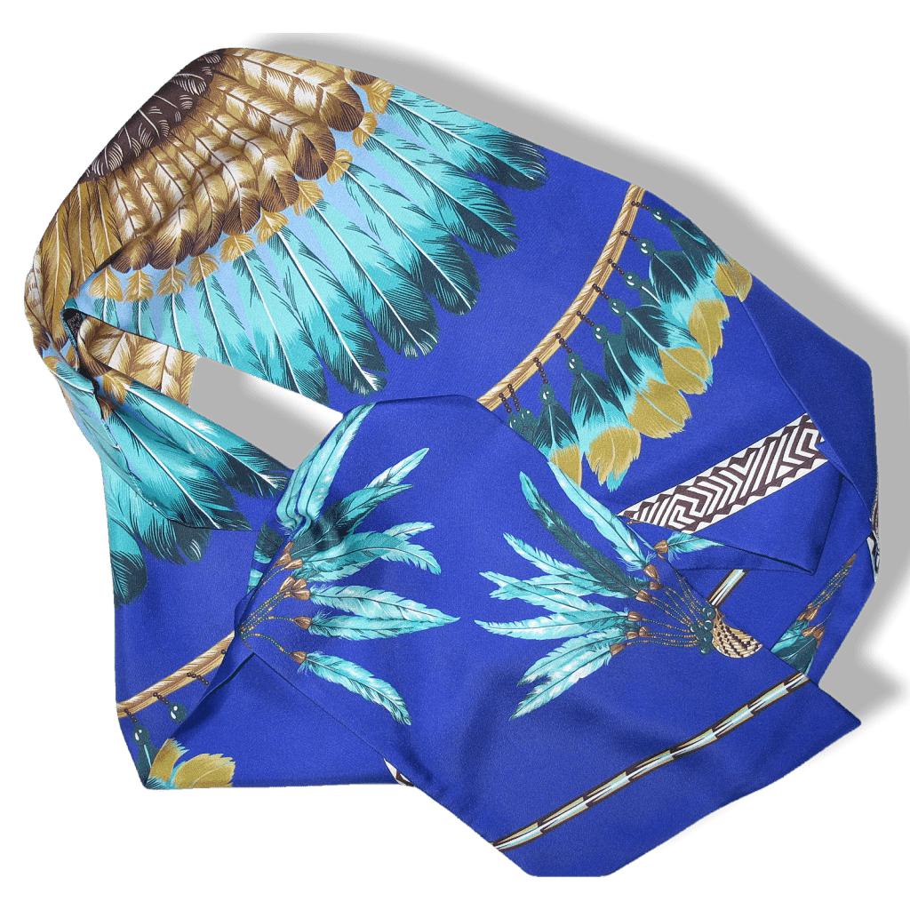 Hermes 2000s Majorelle Brazil Maxi Twilly Scarf, Box! - poupishop