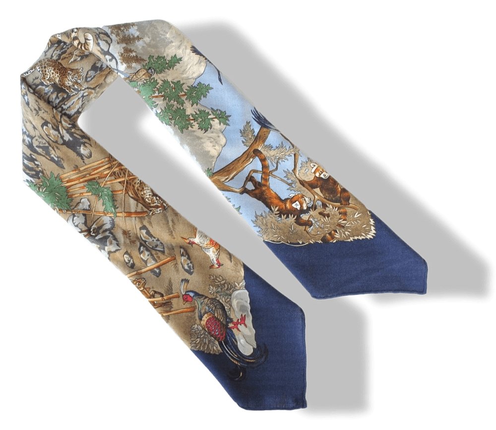 Hermes Sichuan by Robert Dallet Blanc Matte Overlay Cashmere 90