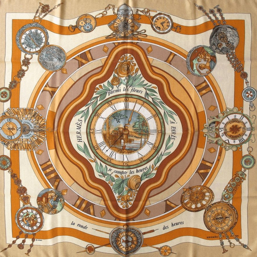 Hermes La Ronde des Heures Loic Dubligeon Cashmere 90