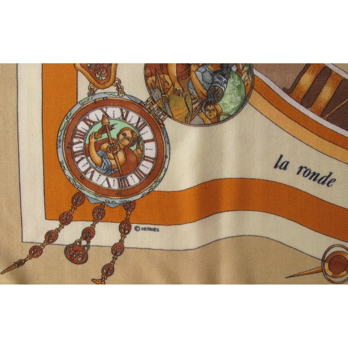  Hermes La Ronde des Heures Loic Dubligeon Cashmere 90