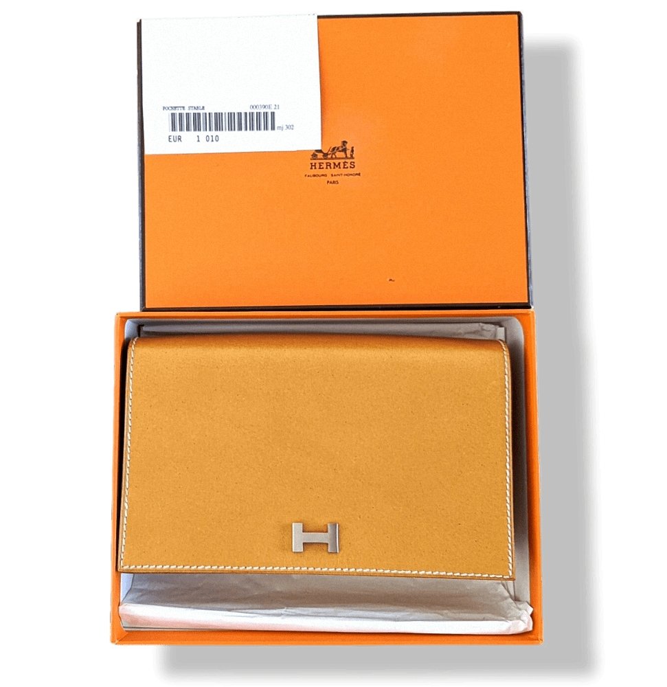 Hermes 2001 Natutal Cow Leather POCHETTE STABLE Belt Bag, BNWTIB!