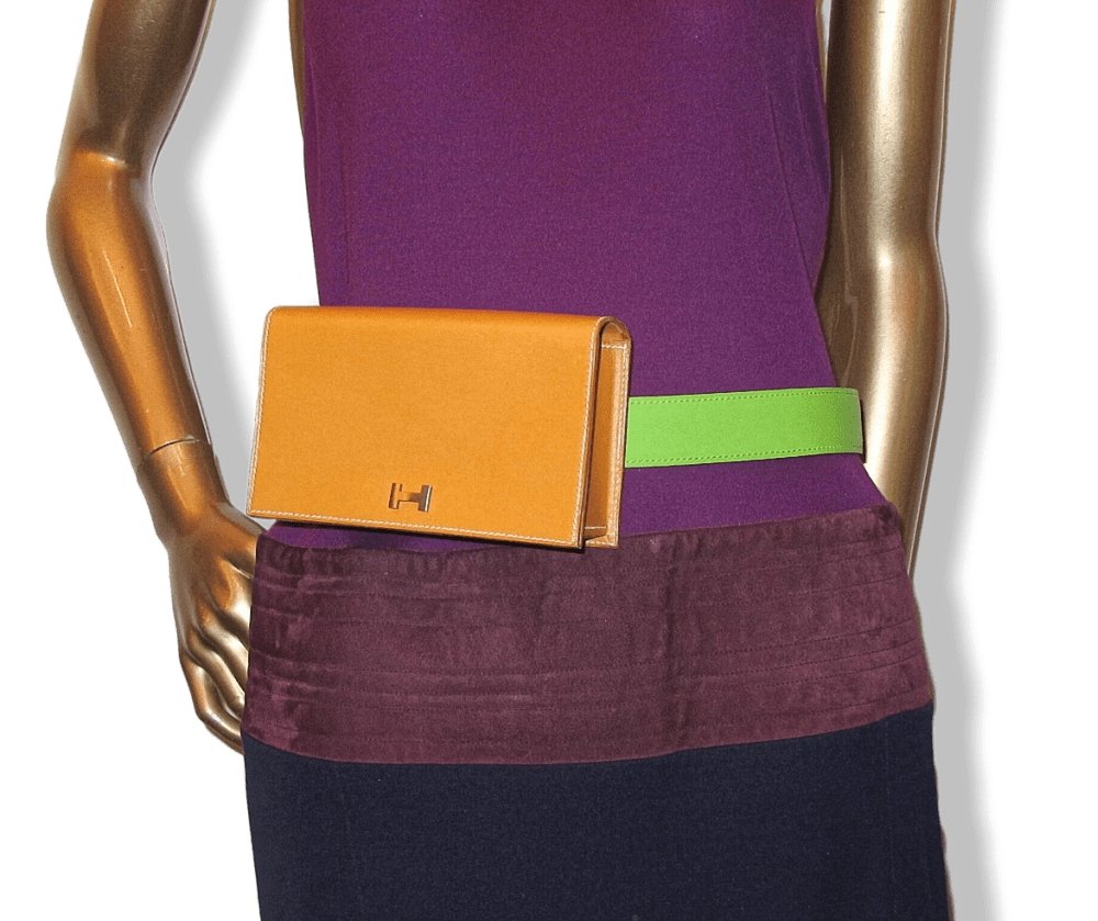Hermes 2001 Natutal Cow Leather POCHETTE STABLE Belt Bag, BNWTIB!