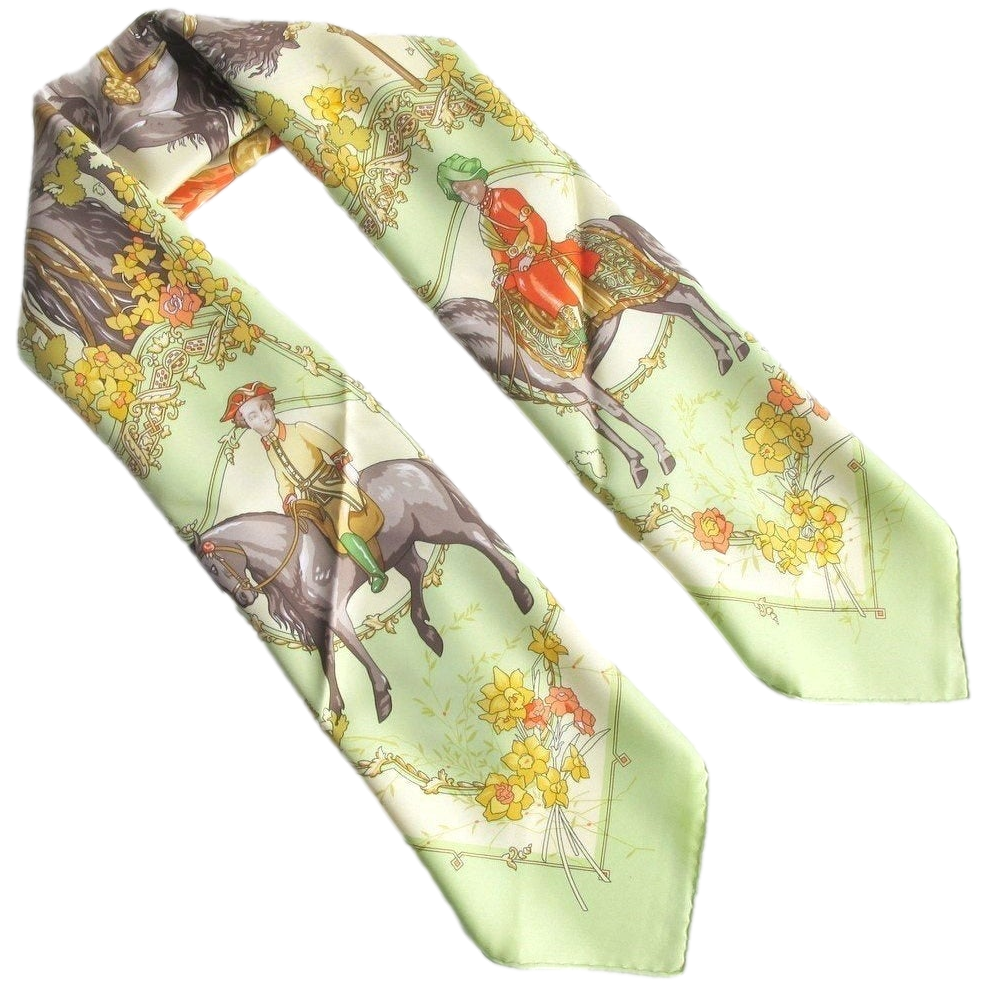 Hermes 2001 Pistachio Les Petits Princes Twill 90cm