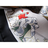 Hermes Neige D'Antan Blanc Matt Overprint Crispy Silk Twill 90